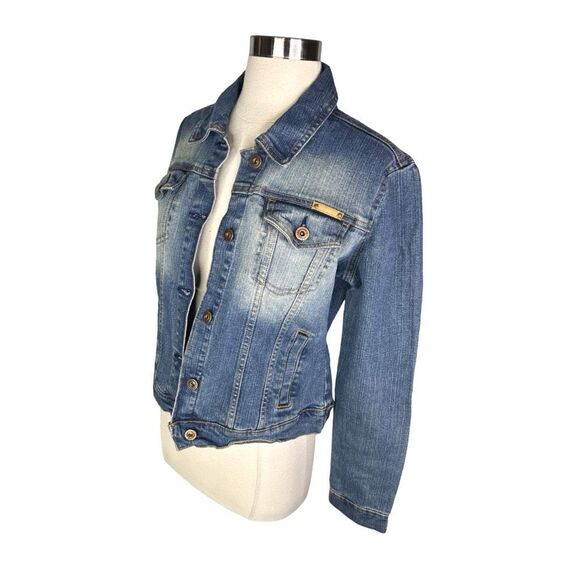 Vintage Y2K SouthPole Embroidered Jean Jacket - Size Medium - Picture 6 of 10